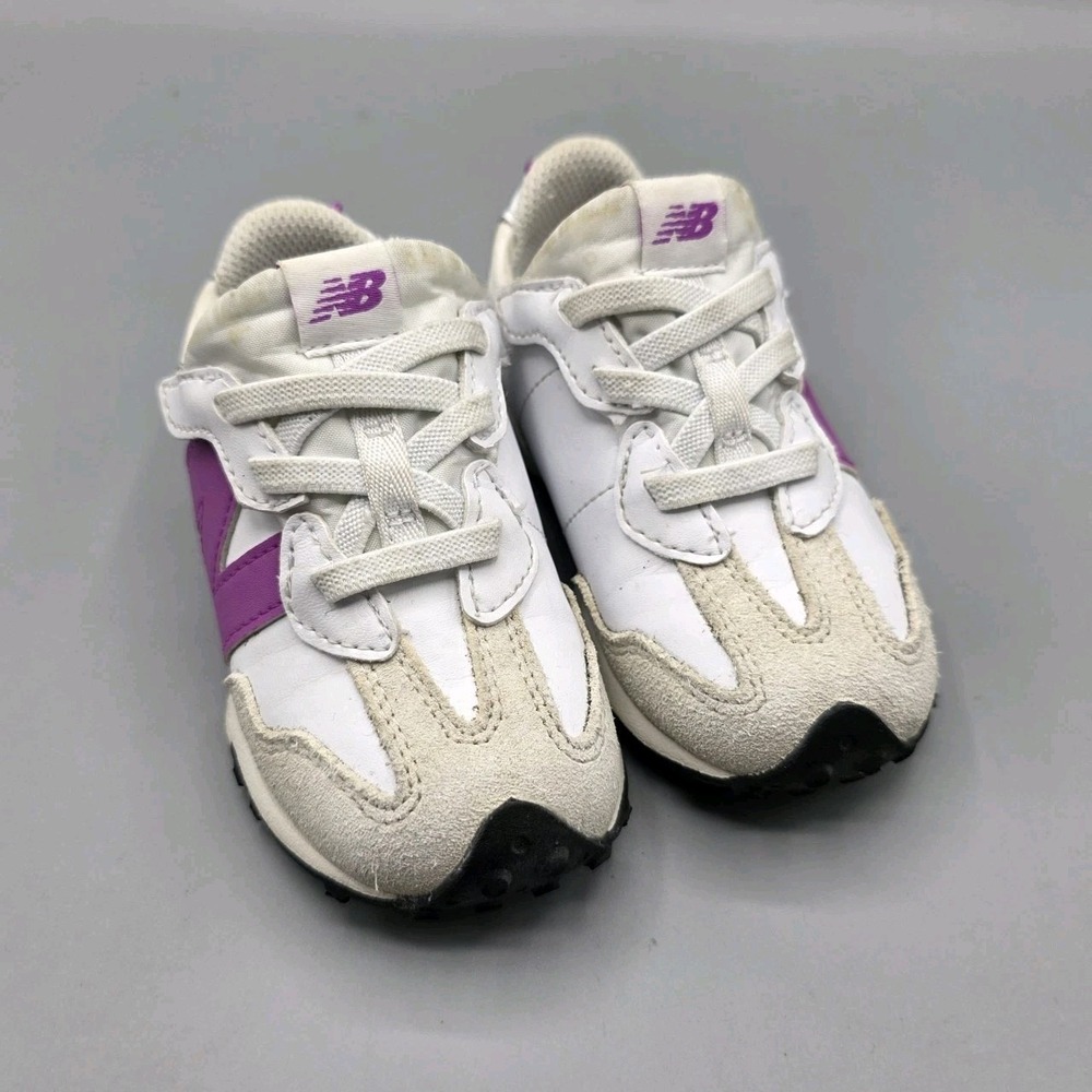 New Balance 327 Sneakers Toddler Size 7 White Pink Running Casual Athletic Shoes